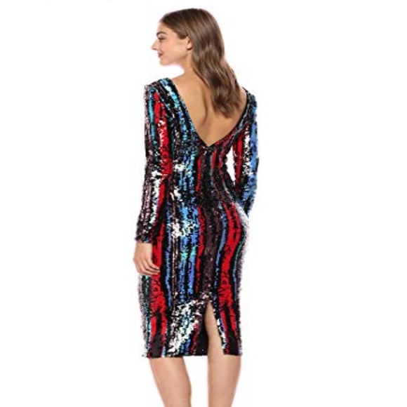 Dress the Population Sequin Midi Dress - Picture 1 of 3